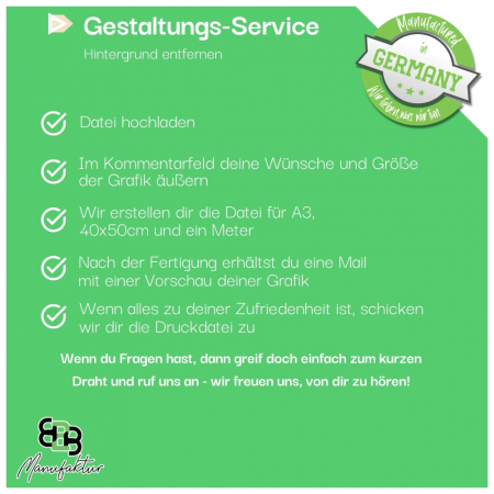 Druckvorlage anlegen/anpassen 100x37cm - zubuchbarer Service für DTF/DTG/Sublimation